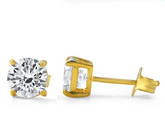 Beam Gold CZ Earrings